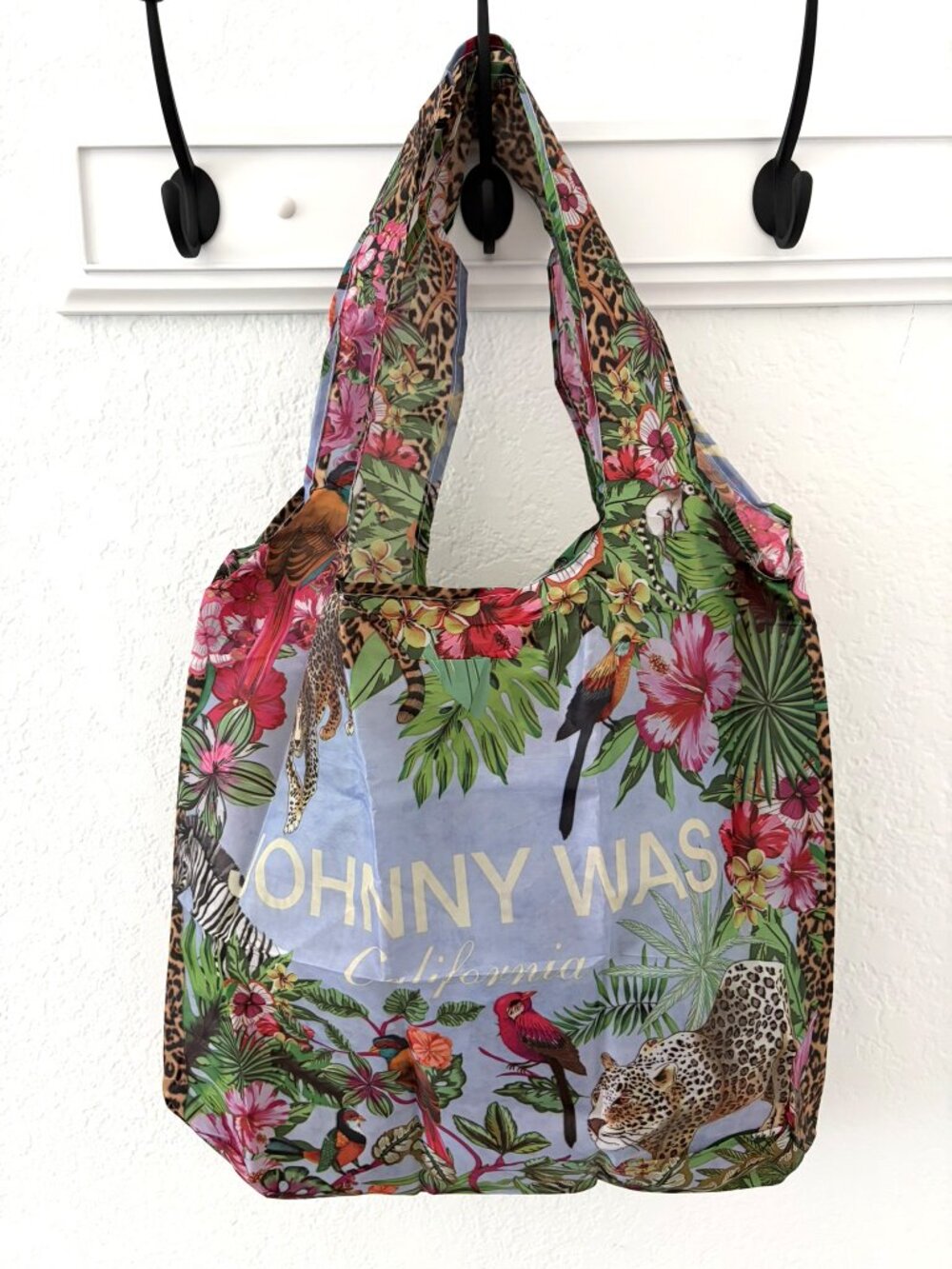 Johnny Was Packable Nylon Tote Bag